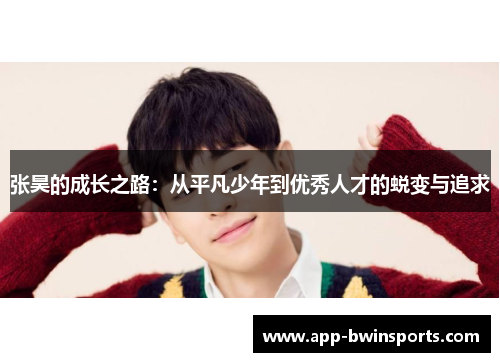 张昊的成长之路：从平凡少年到优秀人才的蜕变与追求